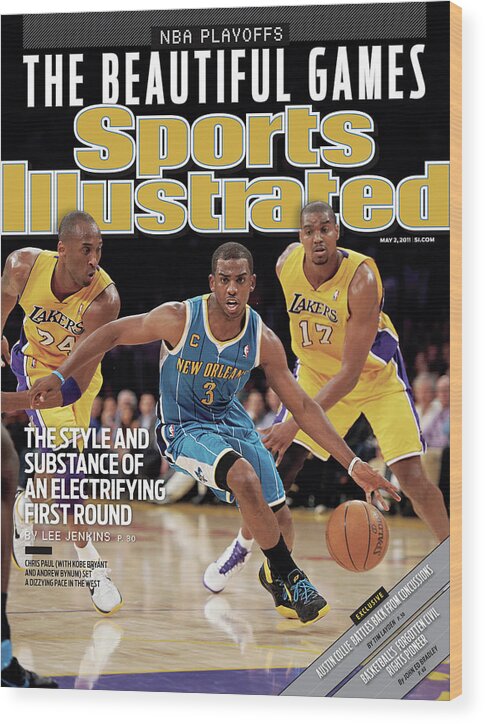 Playoffs Wood Print featuring the photograph New Orleans Hornets Chris Paul, 2011 Nba Western Conference Sports Illustrated Cover by Sports Illustrated