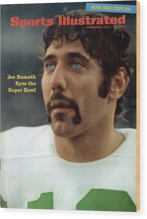 New York Jets Wood Print featuring the photograph New York Jets Qb Joe Namath Sports Illustrated Cover by Sports Illustrated