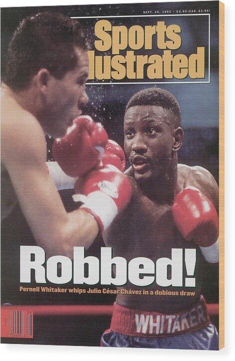 Magazine Cover Wood Print featuring the photograph Pernell Whitaker, 1993 Wbc Welterweight Title Sports Illustrated Cover by Sports Illustrated