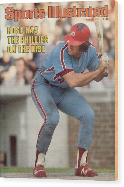 Magazine Cover Wood Print featuring the photograph Philadelphia Phillies Pete Rose... Sports Illustrated Cover by Sports Illustrated