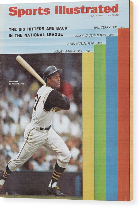 Magazine Cover Wood Print featuring the photograph Pittsburgh Pirates Roberto Clemente... Sports Illustrated Cover by Sports Illustrated