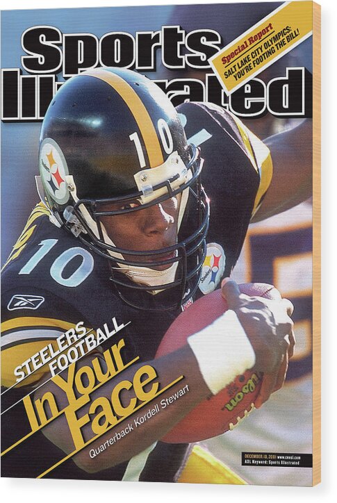 Magazine Cover Wood Print featuring the photograph Pittsburgh Steelers Qb Kordell Stewart Sports Illustrated Cover by Sports Illustrated