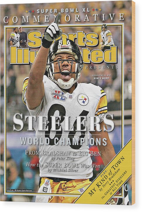 Detroit Wood Print featuring the photograph Pittsburgh Steelers Super Bowl Xl Champions Sports Illustrated Cover by Sports Illustrated