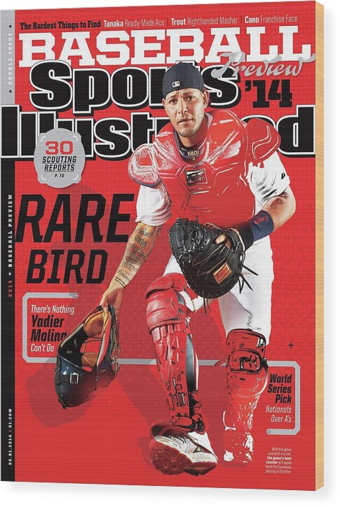 St. Louis Cardinals Wood Print featuring the photograph Rare Bird 2014 Mlb Baseball Preview Issue Sports Illustrated Cover by Sports Illustrated