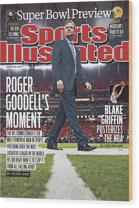 Atlanta Wood Print featuring the photograph Roger Goodells Moment Sports Illustrated Cover by Sports Illustrated