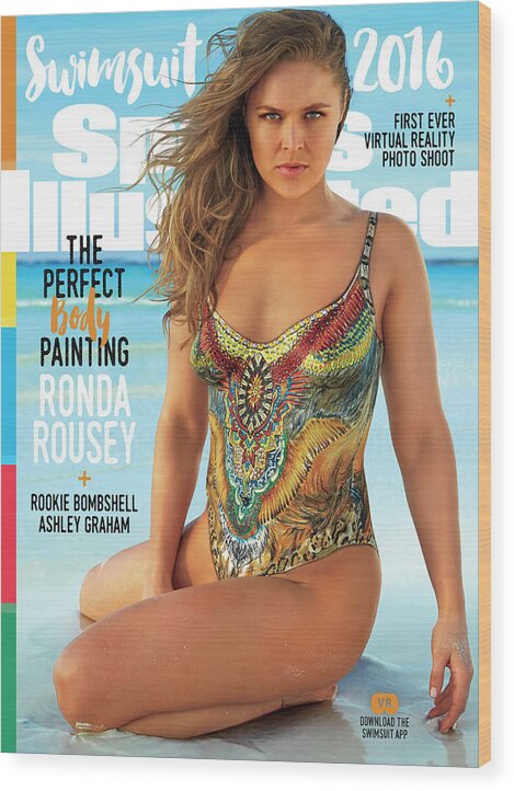 Artist Wood Print featuring the photograph Ronda Rousey Swimsuit 2016 Sports Illustrated Cover by Sports Illustrated