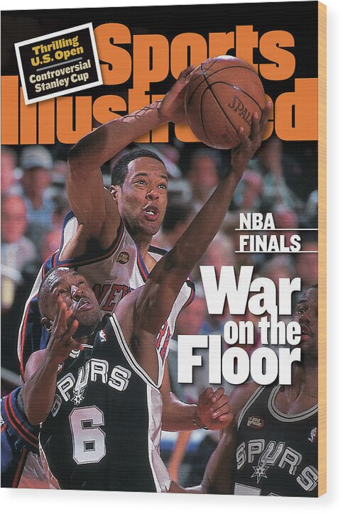 Playoffs Wood Print featuring the photograph San Antonio Spurs Avery Johnson, 1999 Nba Finals Sports Illustrated Cover by Sports Illustrated