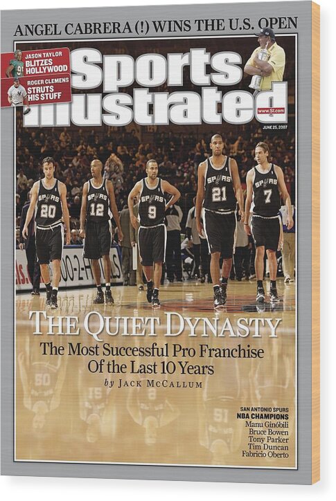 Magazine Cover Wood Print featuring the photograph San Antonio Spurs Sports Illustrated Cover by Sports Illustrated