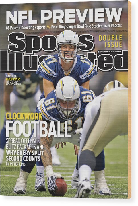 Magazine Cover Wood Print featuring the photograph San Diego Chargers V New Orleans Saints Sports Illustrated Cover by Sports Illustrated