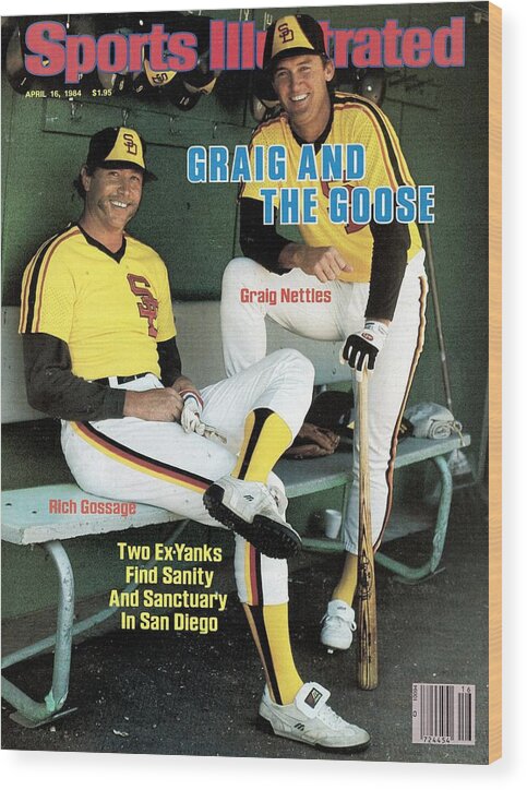 1980-1989 Wood Print featuring the photograph San Diego Padres Goose Gossage And Graig Nettles Sports Illustrated Cover by Sports Illustrated