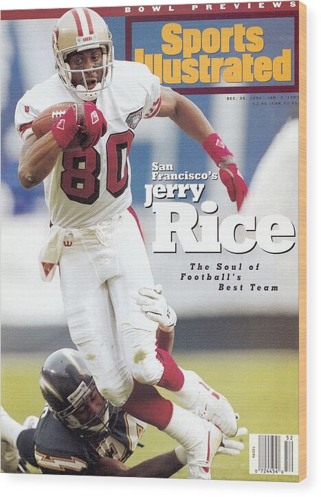 California Wood Print featuring the photograph San Francisco 49ers Jerry Rice... Sports Illustrated Cover by Sports Illustrated