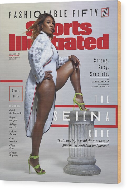 Tennis Wood Print featuring the photograph Serena Williams Sports Illustrated Cover by Sports Illustrated