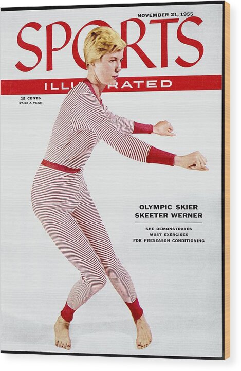 Magazine Cover Wood Print featuring the photograph Skiing Exercises By Skeeter Werner Sports Illustrated Cover by Sports Illustrated