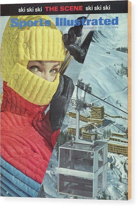 Skiing Wood Print featuring the photograph Skiing, Ski Fashion Sports Illustrated Cover by Sports Illustrated