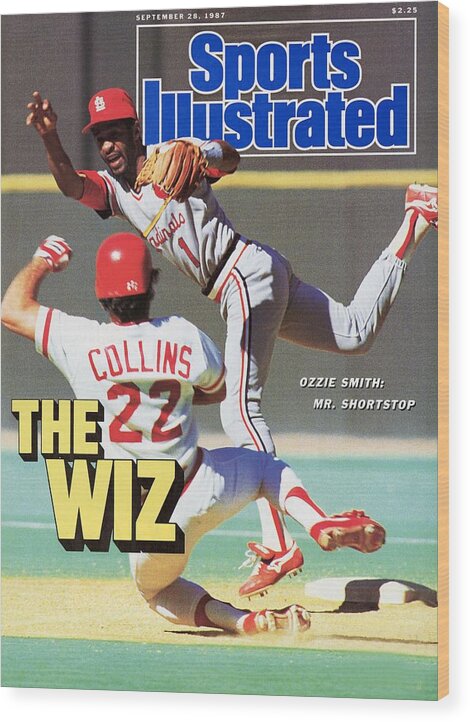St. Louis Cardinals Wood Print featuring the photograph St Louis Cardinals Ozzie Smith... Sports Illustrated Cover by Sports Illustrated