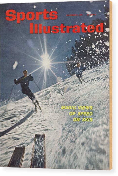 Magazine Cover Wood Print featuring the photograph Stein Eriksen, Skiing Sports Illustrated Cover by Sports Illustrated