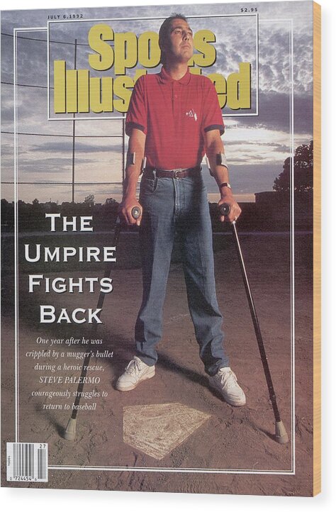 Magazine Cover Wood Print featuring the photograph Steve Palermo, Baseball Umpire Sports Illustrated Cover by Sports Illustrated