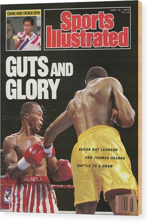 1980-1989 Wood Print featuring the photograph Sugar Ray Leonard, 1989 Wbc Wbo Super Middleweight Title Sports Illustrated Cover by Sports Illustrated