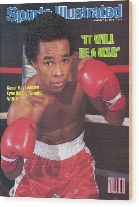 Magazine Cover Wood Print featuring the photograph Sugar Ray Leonard, Welterweight Boxing Sports Illustrated Cover by Sports Illustrated