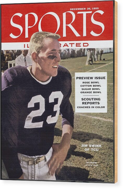 Magazine Cover Wood Print featuring the photograph Tcu Jim Swink Sports Illustrated Cover by Sports Illustrated