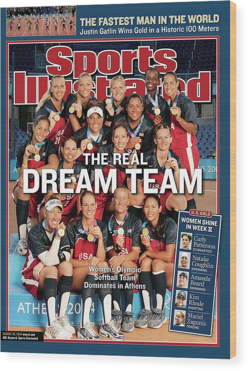 Magazine Cover Wood Print featuring the photograph Team Usa Softball, 2004 Summer Olympics Sports Illustrated Cover by Sports Illustrated
