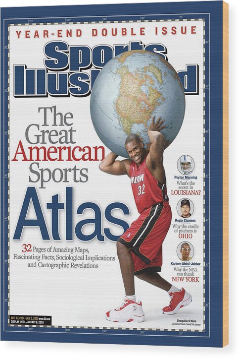 Magazine Cover Wood Print featuring the photograph The Great American Sports Atlas Sports Illustrated Cover by Sports Illustrated
