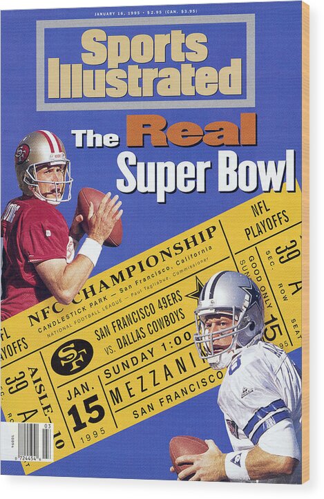 California Wood Print featuring the photograph The Real Super Bowl, 1995 Nfc Championship Preview Sports Illustrated Cover by Sports Illustrated