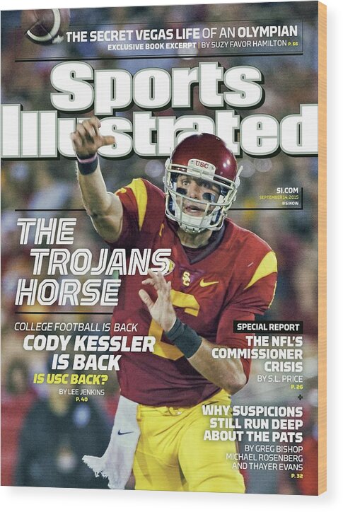 Magazine Cover Wood Print featuring the photograph The Trojans Horse College Football Is Back. Cody Kessler Is Sports Illustrated Cover by Sports Illustrated