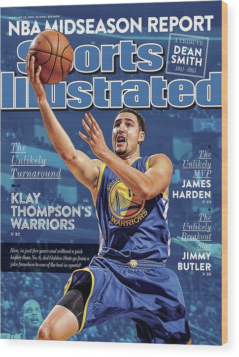 Magazine Cover Wood Print featuring the photograph The Unlikely Turnaround Klay Thompsons Warriors Sports Illustrated Cover by Sports Illustrated