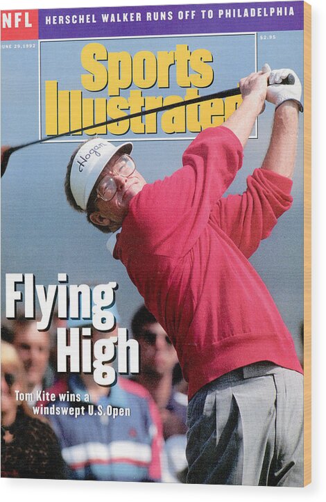 Magazine Cover Wood Print featuring the photograph Tom Kite, 1992 Us Open Sports Illustrated Cover by Sports Illustrated