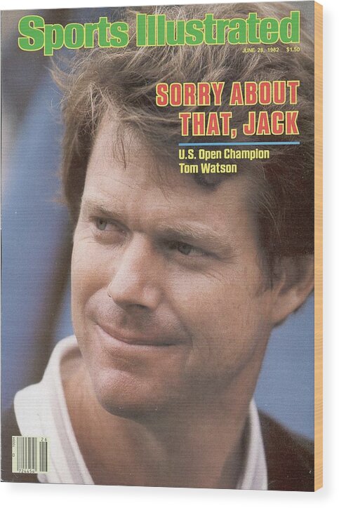 1980-1989 Wood Print featuring the photograph Tom Watson, 1982 Us Open Sports Illustrated Cover by Sports Illustrated