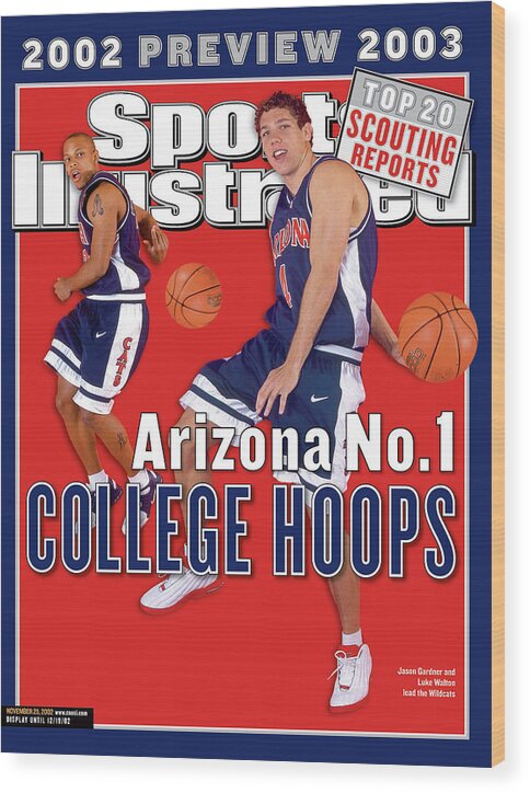 Season Wood Print featuring the photograph University Of Arizona Luke Walton And Jason Gardner Sports Illustrated Cover by Sports Illustrated