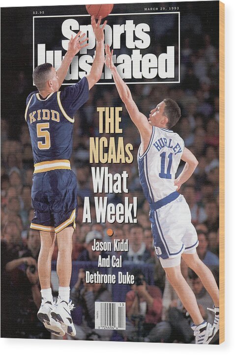 Playoffs Wood Print featuring the photograph University Of California Jason Kidd, 1993 Ncaa Midwest Sports Illustrated Cover by Sports Illustrated