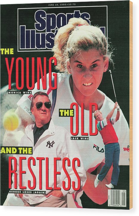 Tennis Wood Print featuring the photograph Usa Monica Seles, 1990 French Open Sports Illustrated Cover by Sports Illustrated