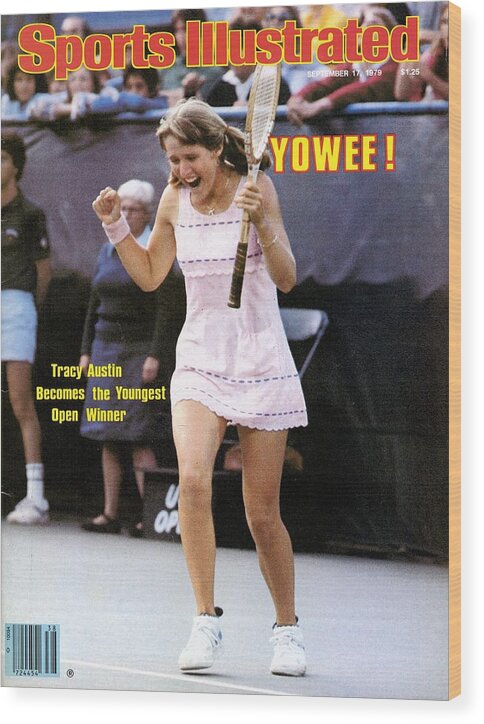 Tennis Wood Print featuring the photograph Usa Tracy Austin, 1979 Us Open Sports Illustrated Cover by Sports Illustrated