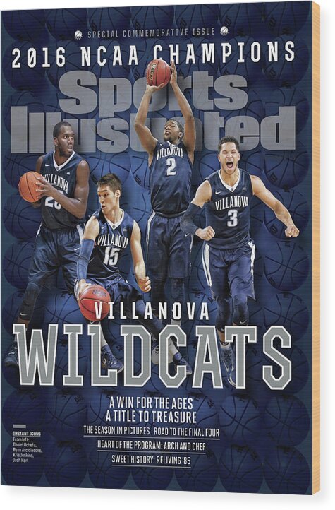 Motion Wood Print featuring the photograph Villanova University Wildcats 20016 Ncaa Champions Sports Illustrated Cover by Sports Illustrated