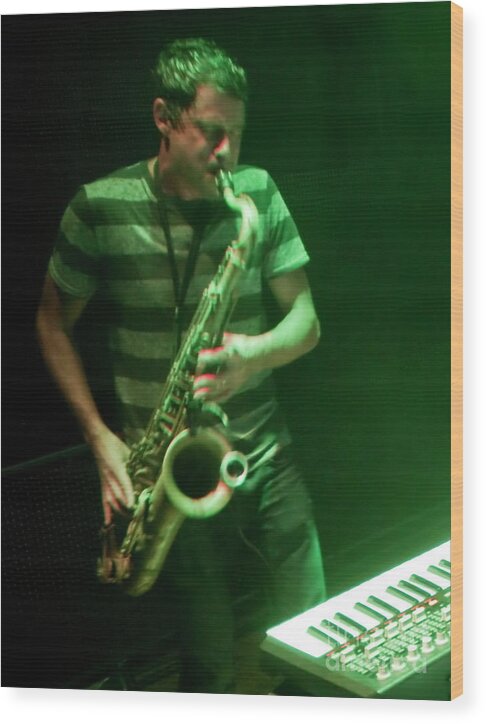 2011 Wood Print featuring the photograph Dominic Lalli with Big Gigantic #2 by David Oppenheimer