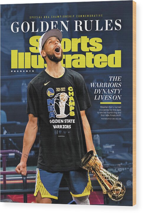 Stephen Curry Wood Print featuring the photograph Golden State Warriors, 2022 NBA Champions Commemorative Issue Cover by Sports Illustrated