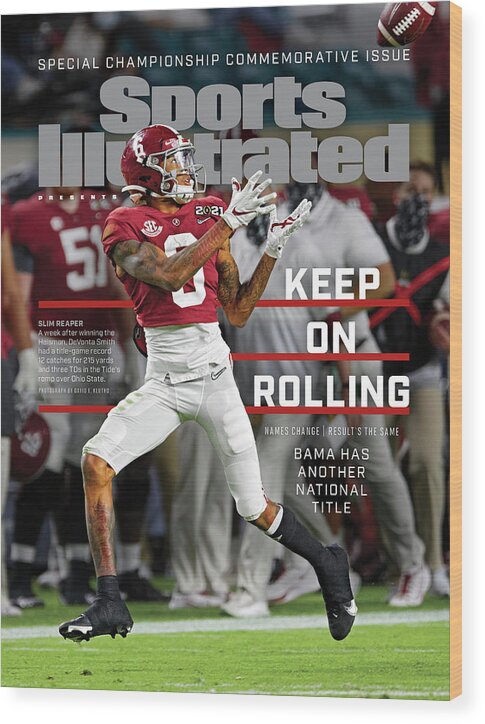 Commemorative Wood Print featuring the photograph Keep on Rolling Alabama Championship Sports Illustrated Cover by Sports Illustrated