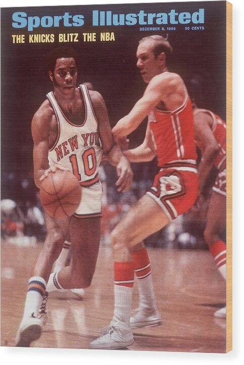 Chicago Bulls Wood Print featuring the photograph New York Knicks Walt Frazier... Sports Illustrated Cover by Sports Illustrated