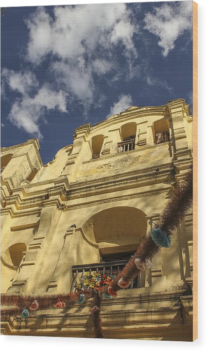 San Crsitobal Wood Print featuring the photograph San Cristobal Church by Martha Roque