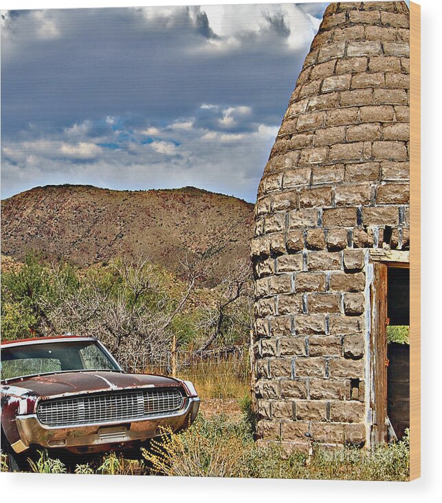  Old Car Wood Print featuring the photograph Kiln Sale by Lee Craig