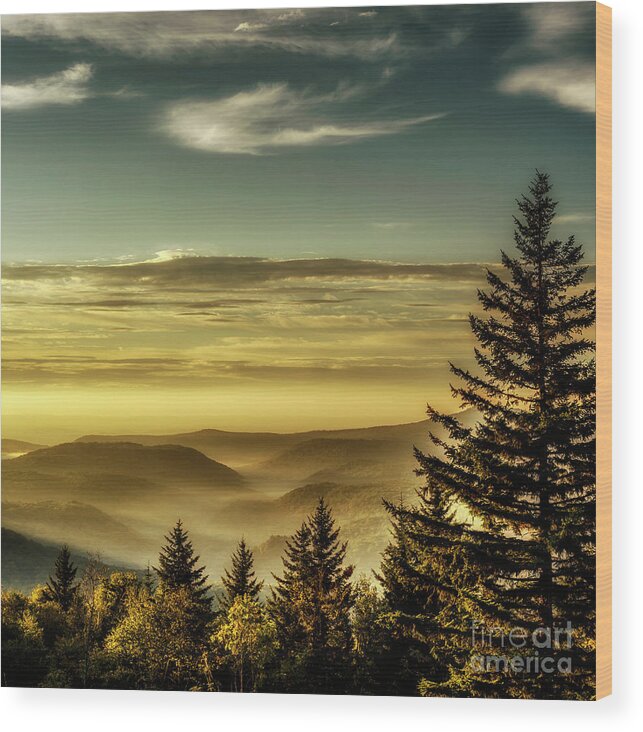 Sunrise Wood Print featuring the photograph Autumn Equinox Dawn #1 by Thomas R Fletcher