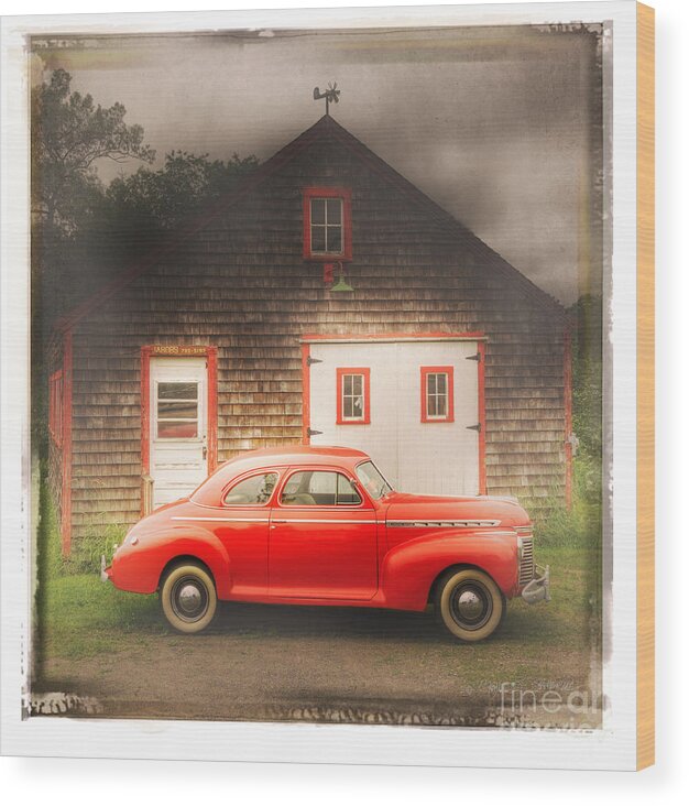 Auto Wood Print featuring the photograph Red 41 Coupe by Craig J Satterlee