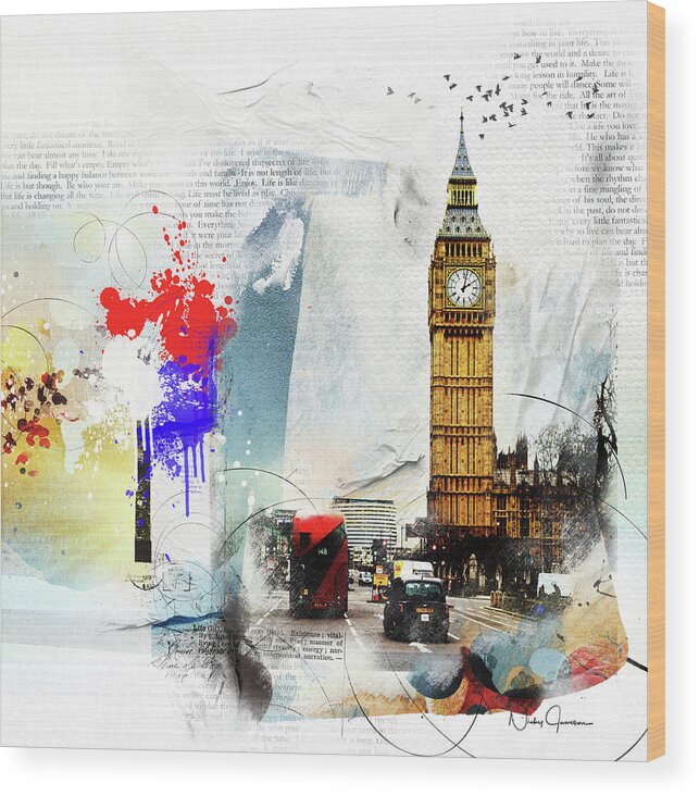 England Wood Print featuring the digital art Westminster by Nicky Jameson