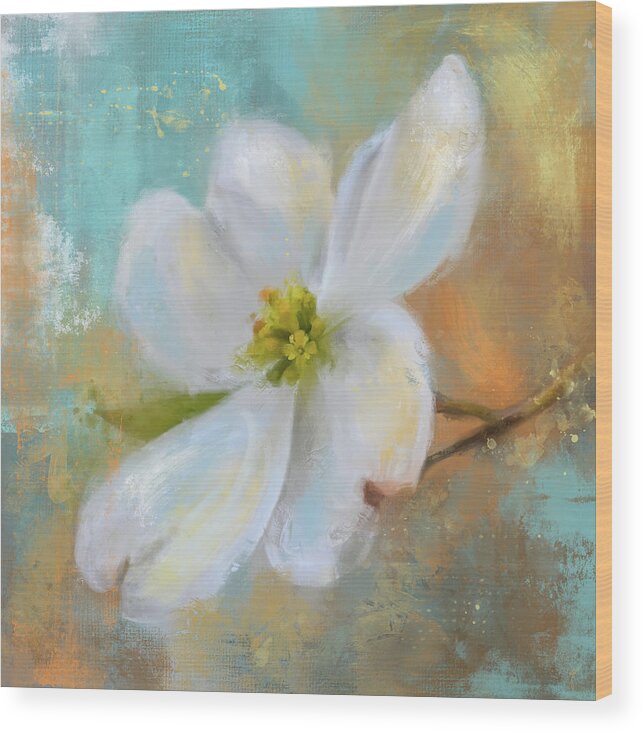 Flower Wood Print featuring the painting Fresh and New by Jai Johnson