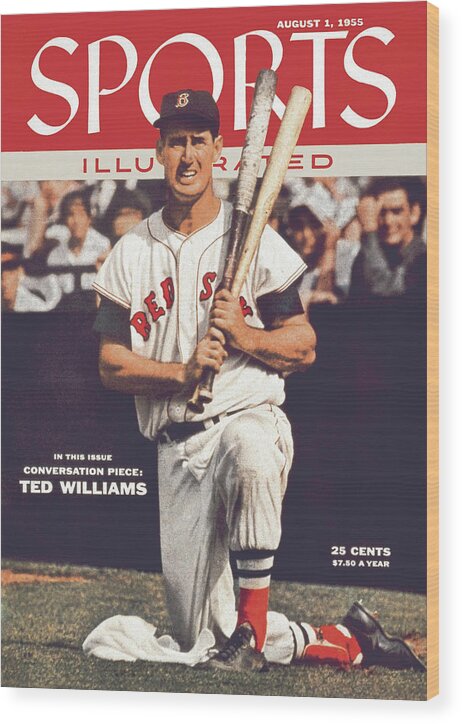 Magazine Cover Wood Print featuring the photograph Boston Red Sox Ted Williams... Sports Illustrated Cover by Sports Illustrated