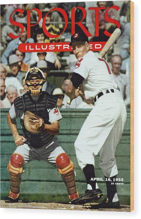 Magazine Cover Wood Print featuring the photograph Cleveland Indians Al Rosen... Sports Illustrated Cover by Sports Illustrated
