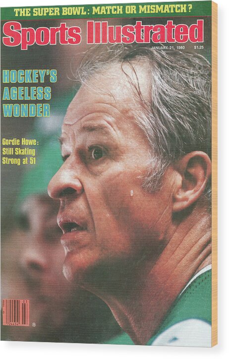 Magazine Cover Wood Print featuring the photograph Hartford Whalers Gordie Howe Sports Illustrated Cover by Sports Illustrated