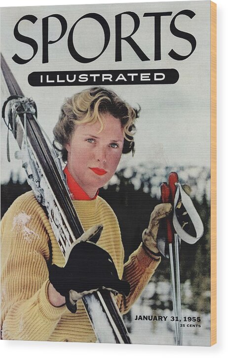 Magazine Cover Wood Print featuring the photograph Jill Kinmont, Ski Slalom Champion Sports Illustrated Cover by Sports Illustrated